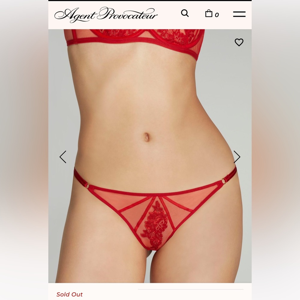 Agent Provocateur Demelza Thong size 3
